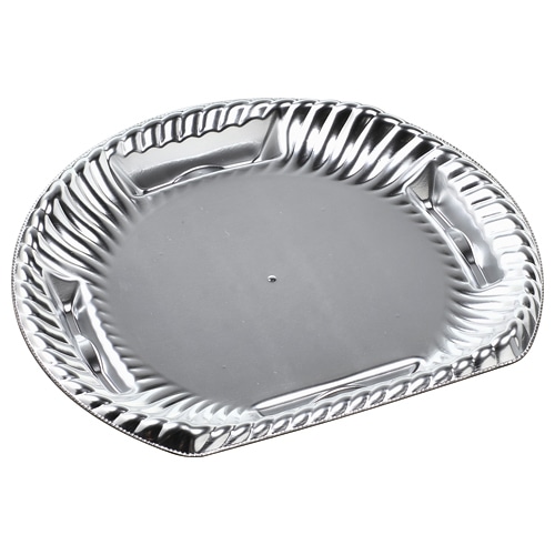 エフピコ オードブル容器　ティアラ半月皿　本体 24-21本体 銀 50枚/袋（ご注文単位12袋）【直送品】