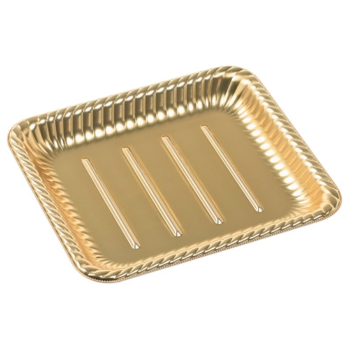 エフピコ オードブル容器　ティアラ角皿　本体 25-22 金 50枚/袋（ご注文単位12袋）【直送品】