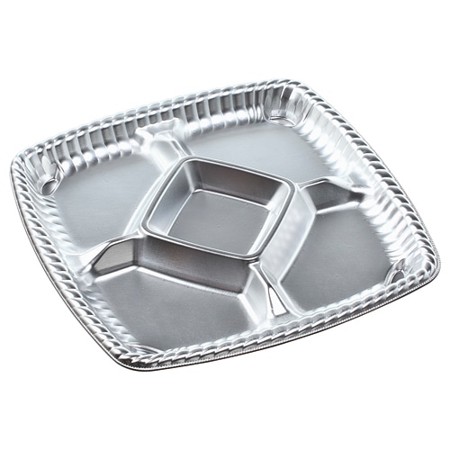 エフピコ オードブル容器　ティアラプラッター　本体 240 銀 10枚/袋（ご注文単位30袋）【直送品】