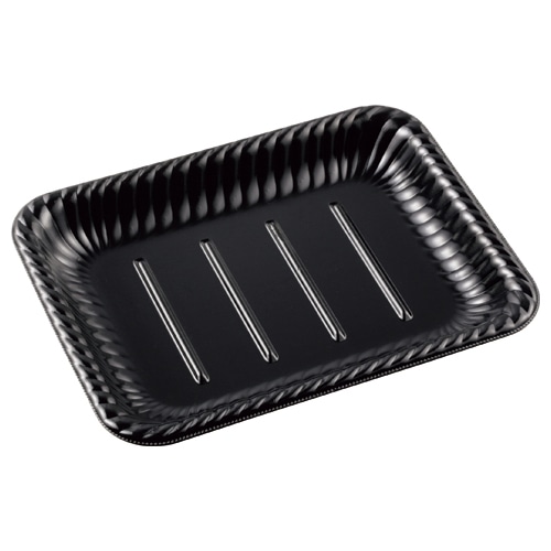 エフピコ オードブル容器　ティアラ角皿　本体 25-19 エコ黒 50枚/袋（ご注文単位12袋）【直送品】