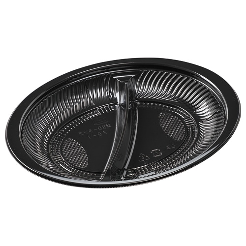 エフピコ プレート容器　MSD-ランチ　本体 70-1 黒 50枚/袋（ご注文単位12袋）【直送品】