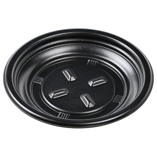 エフピコ プレート容器　MFPプレート　本体 丸20 黒 50枚/袋（ご注文単位12袋）【直送品】