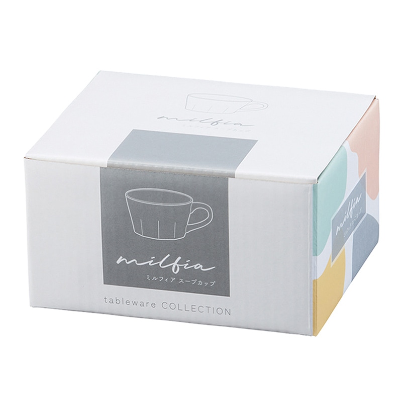 丸辰 ミルフィア スープカップ 4色アソート 35076 1個（ご注文単位48個）【直送品】