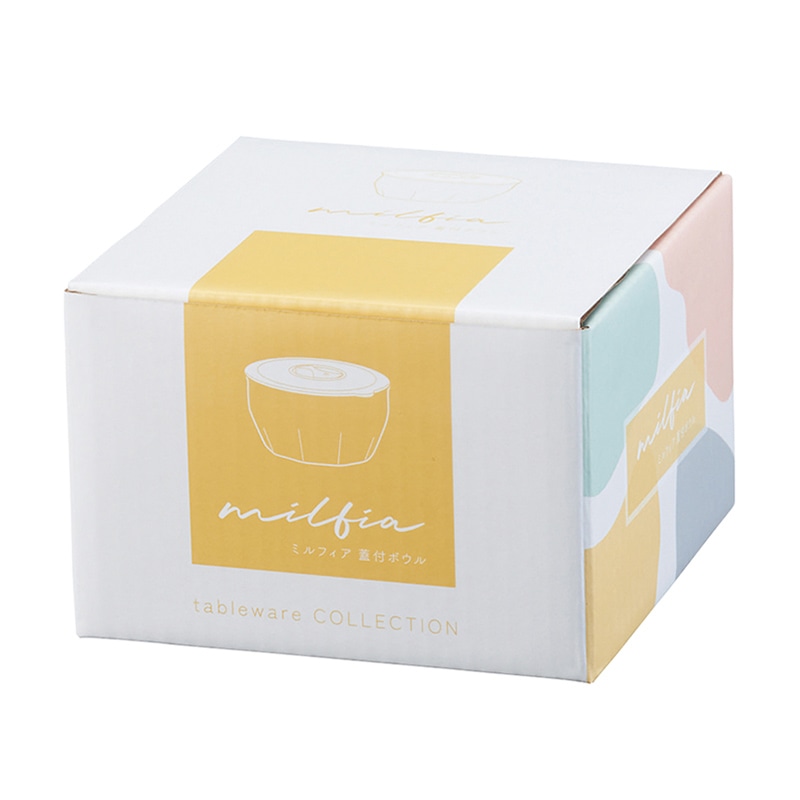 丸辰 ミルフィア 蓋付ボウル 4色アソート 35077 1個(ご注文単位48個)【直送品】