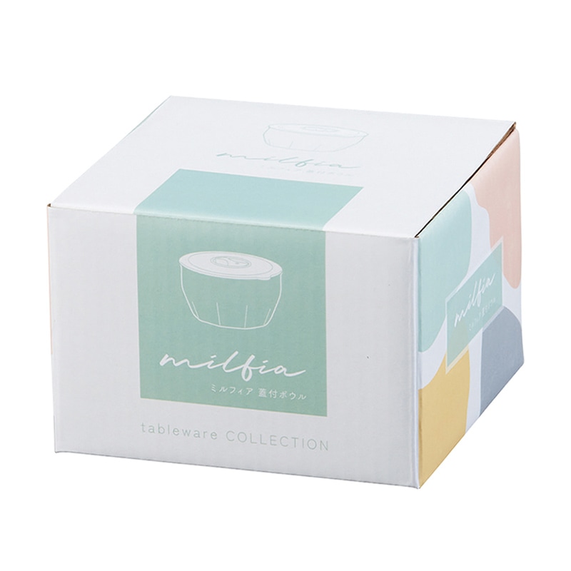 丸辰 ミルフィア 蓋付ボウル 4色アソート 35077 1個(ご注文単位48個)【直送品】