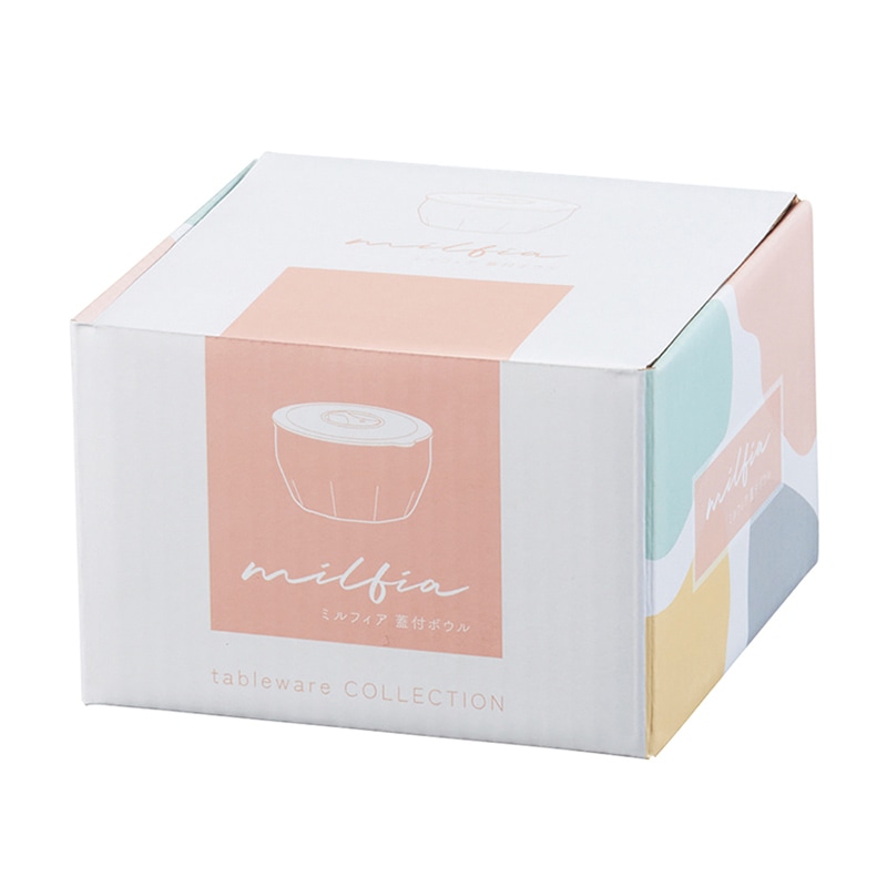 丸辰 ミルフィア 蓋付ボウル 4色アソート 35077 1個(ご注文単位48個)【直送品】