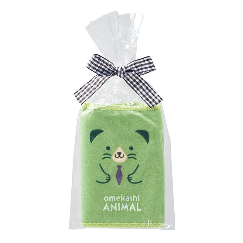 丸辰 おめかしアニマル ハーフハンカチタオル 4色アソート 35444 1枚(ご注文単位360個)【直送品】