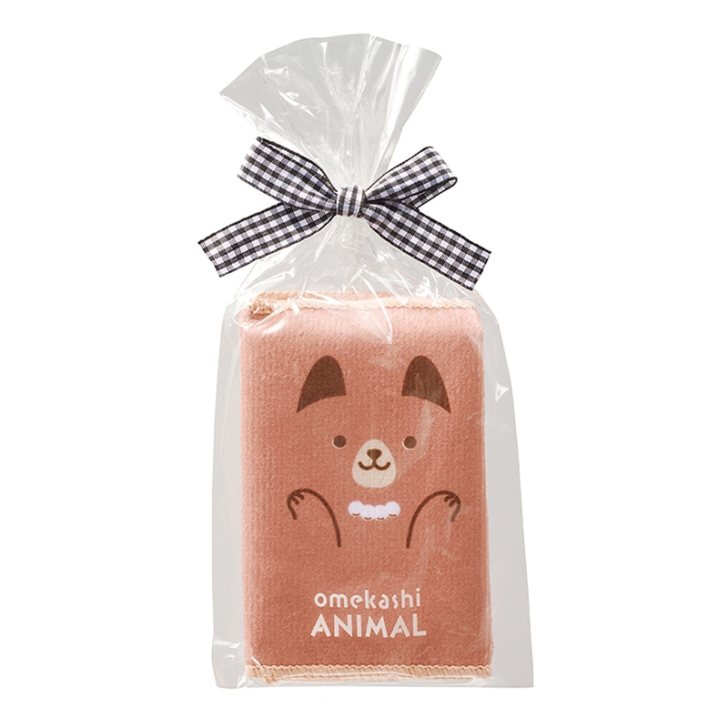 丸辰 おめかしアニマル ハーフハンカチタオル 4色アソート 35444 1枚(ご注文単位360個)【直送品】