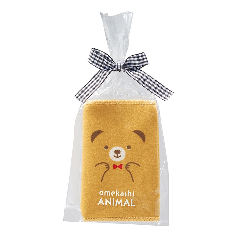 丸辰 おめかしアニマル ハーフハンカチタオル 4色アソート 35444 1枚(ご注文単位360個)【直送品】