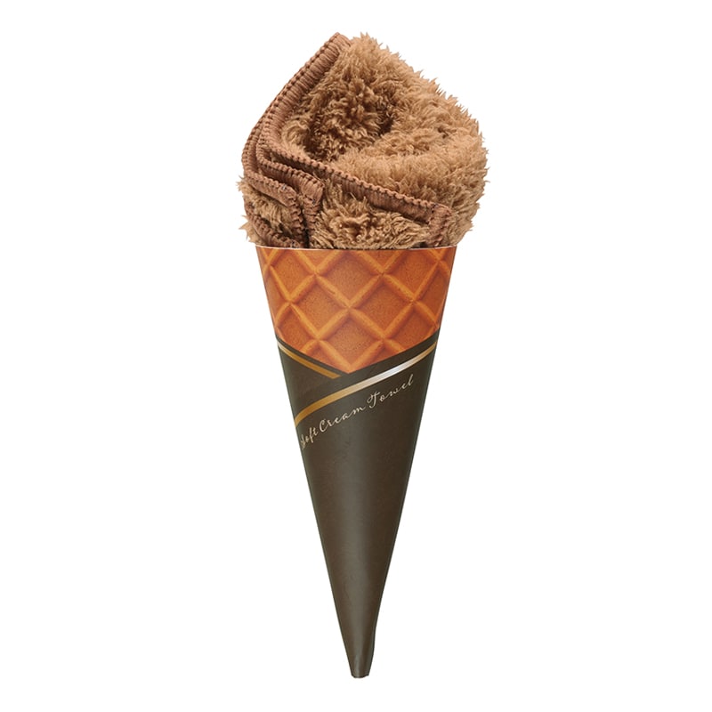 丸辰 リッチチョコ ソフトクリームタオル 3色アソート 36089 1枚(ご注文単位144個)【直送品】