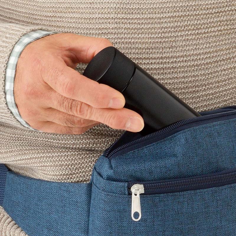 真空ステンレス ポケットボトル ブラック 1本(ご注文単位120本)【直送品】