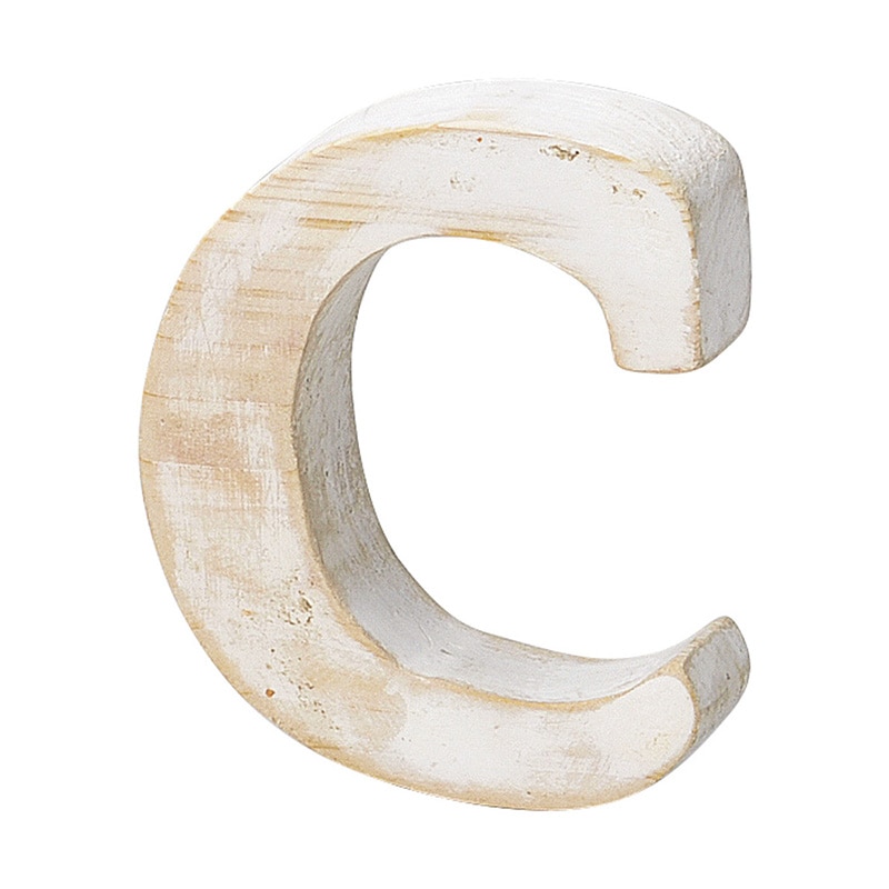 Paseo 木製アルファベット ホワイト　C WF-35WH-C 1個（ご注文単位3個）【直送品】