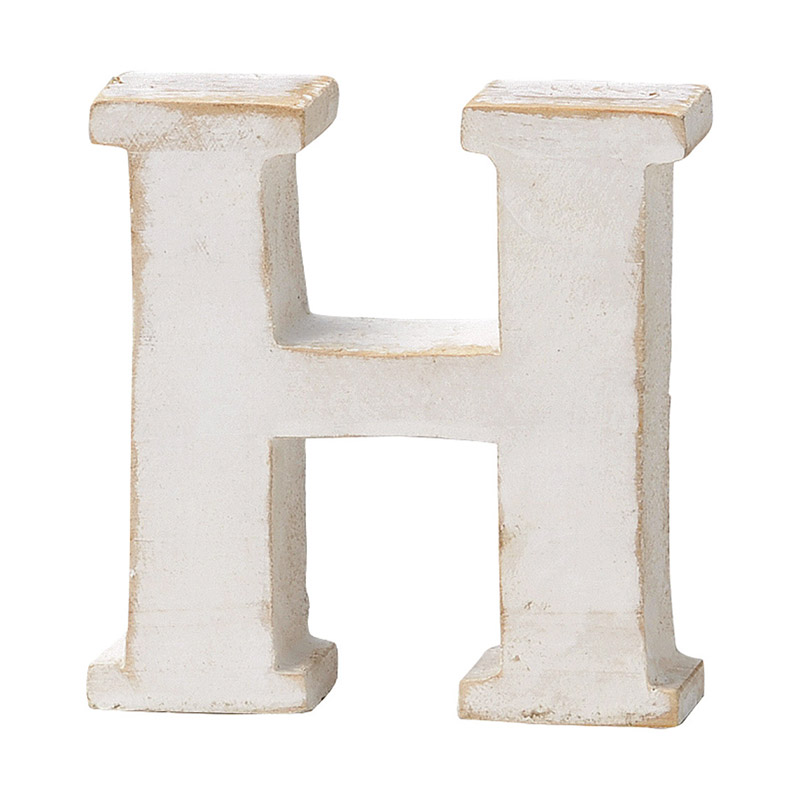 Paseo 木製アルファベット ホワイト　H WF-35WH-H 1個（ご注文単位3個）【直送品】