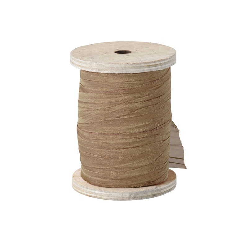 Paseo ハンドメイド用リボン 40mm×10m　カーキ FT-30KH 1巻（ご注文単位2巻）【直送品】