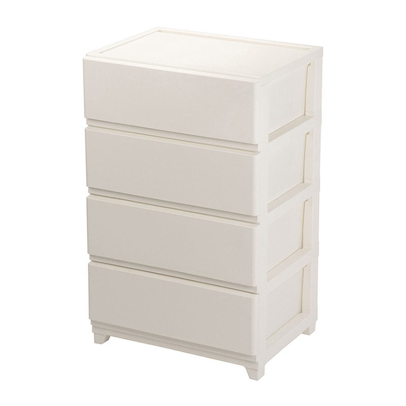 JEJアステージ チェスト デコニーシーヴォ ワイド4段 ホワイト 1個(ご注文単位2個)【直送品】