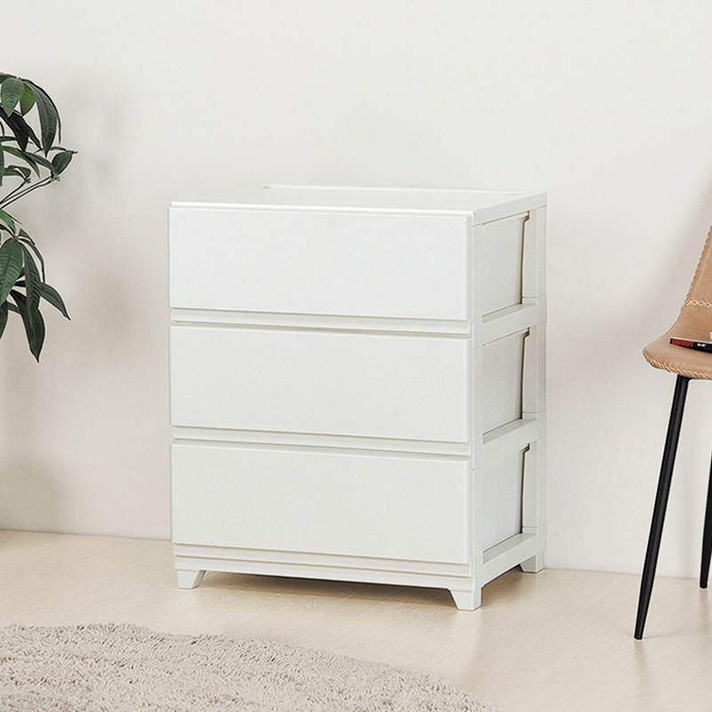 JEJアステージ チェスト デコニーシーヴォ ワイド3段 ホワイト 1個(ご注文単位2個)【直送品】