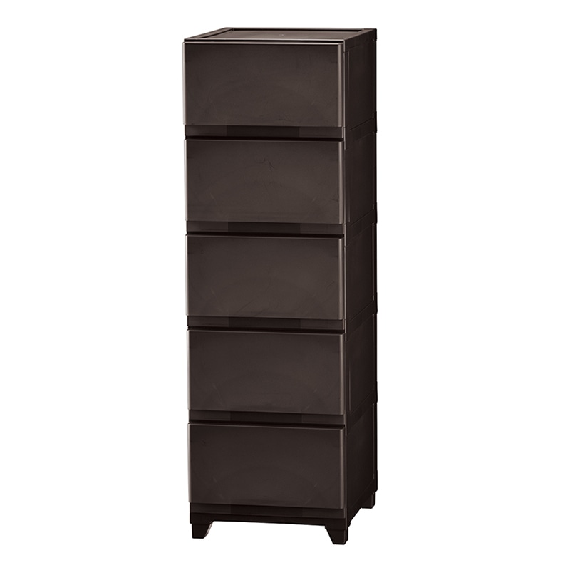 JEJアステージ チェスト　壁付デコニーシーヴォ 5段 ダークブラウン 1個（ご注文単位2個）【直送品】