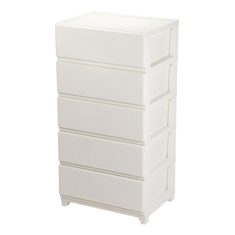 JEJアステージ チェスト デコニーシーヴォ ワイド5段 ホワイト 1個(ご注文単位2個)【直送品】