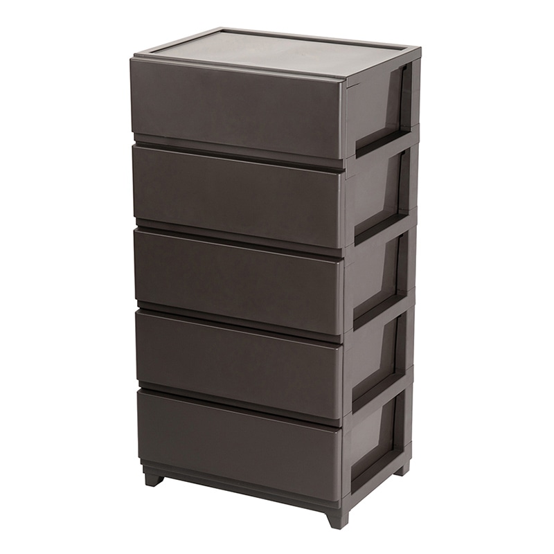 JEJアステージ チェスト デコニーシーヴォ ワイド5段 ダークブラウン 1個(ご注文単位2個)【直送品】