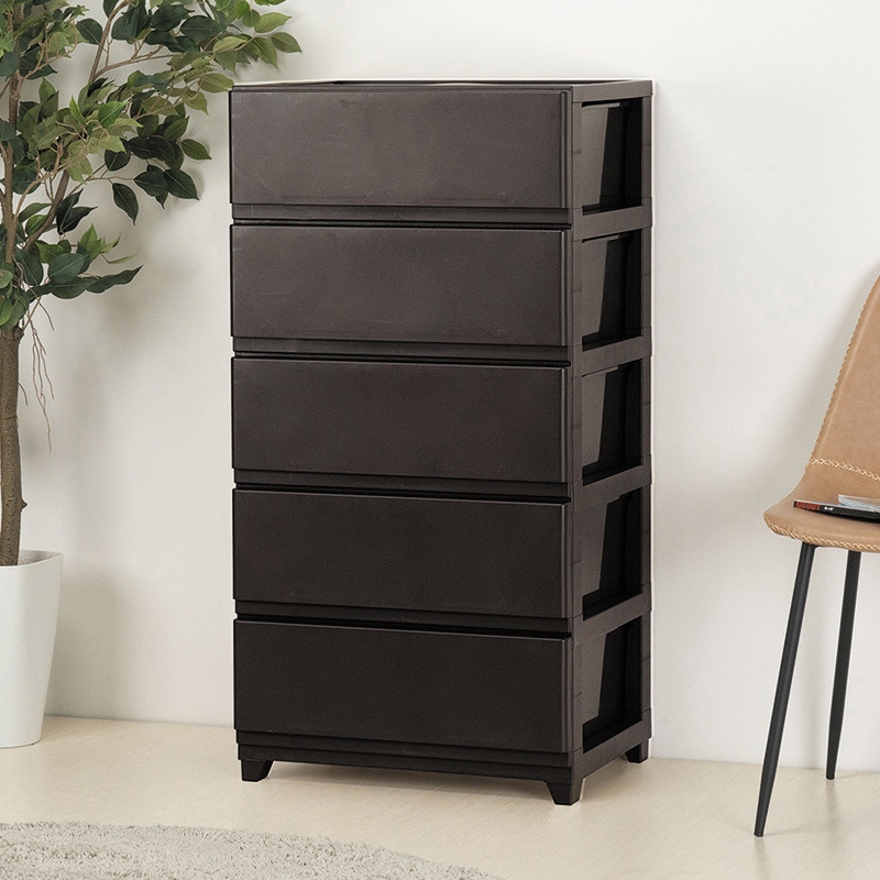 JEJアステージ チェスト デコニーシーヴォ ワイド5段 ダークブラウン 1個(ご注文単位2個)【直送品】