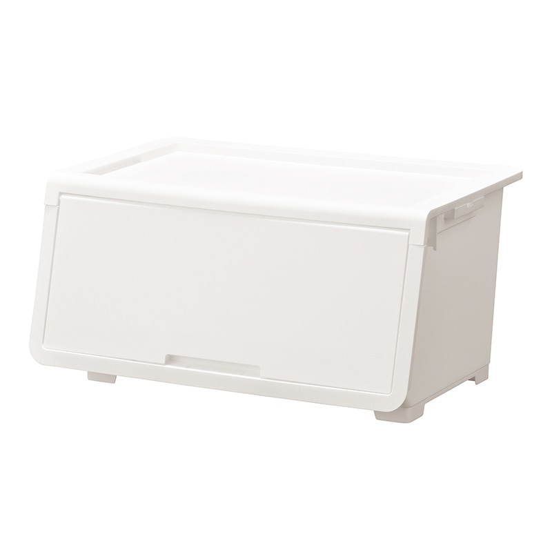 JEJアステージ フラップ式収納ボックス　ロッキンポッド L ホワイト 1個（ご注文単位6個）【直送品】