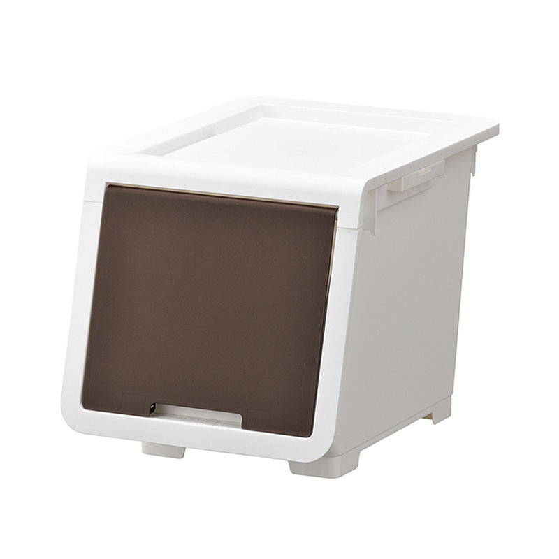 JEJアステージ フラップ式収納ボックス　ロッキンポッド S ダークブラウン 1個（ご注文単位10個）【直送品】