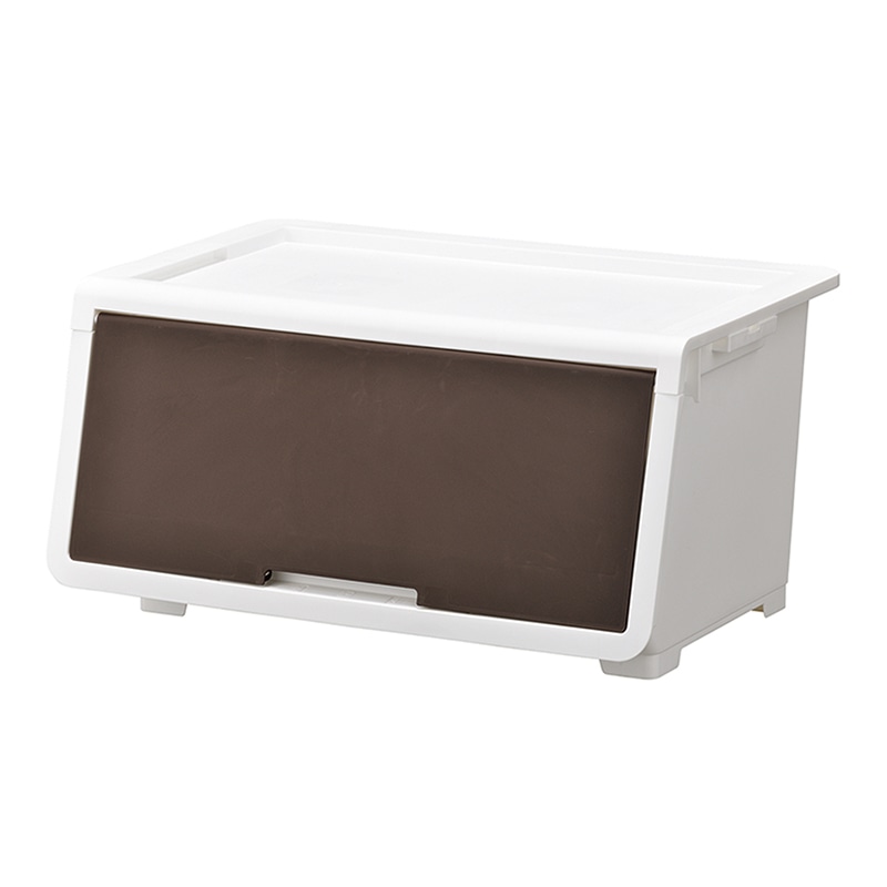 JEJアステージ フラップ式収納ボックス　ロッキンポッド L ダークブラウン 1個（ご注文単位6個）【直送品】