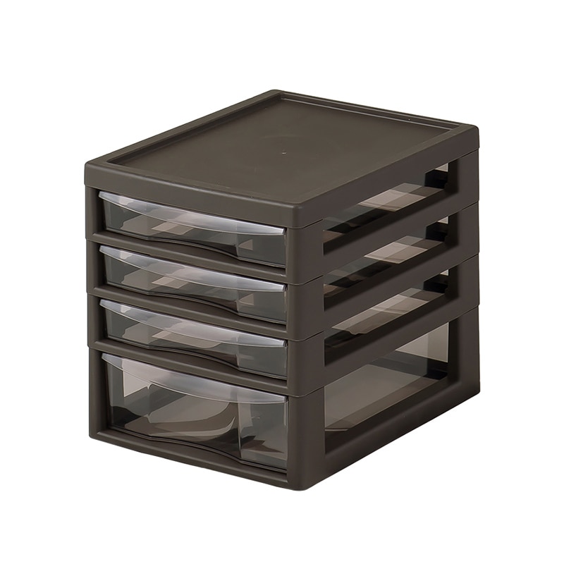 JEJアステージ ラック　アプロス A4　浅3深1段 ダークブラウン 1個（ご注文単位6個）【直送品】