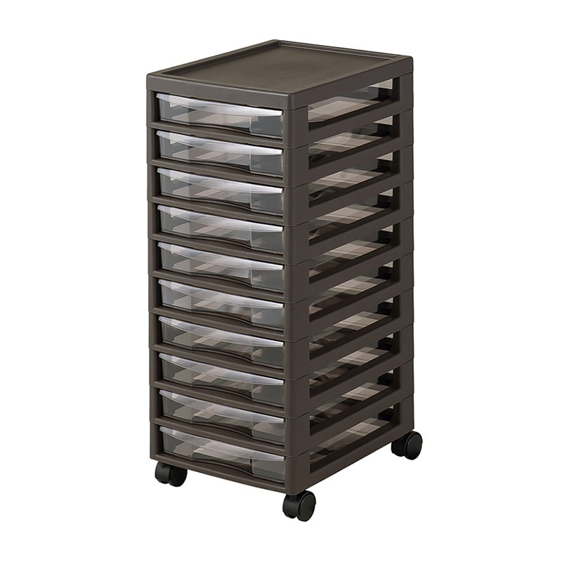 JEJアステージ ラック　アプロス A4　浅10段 ダークブラウン 1個（ご注文単位2個）【直送品】