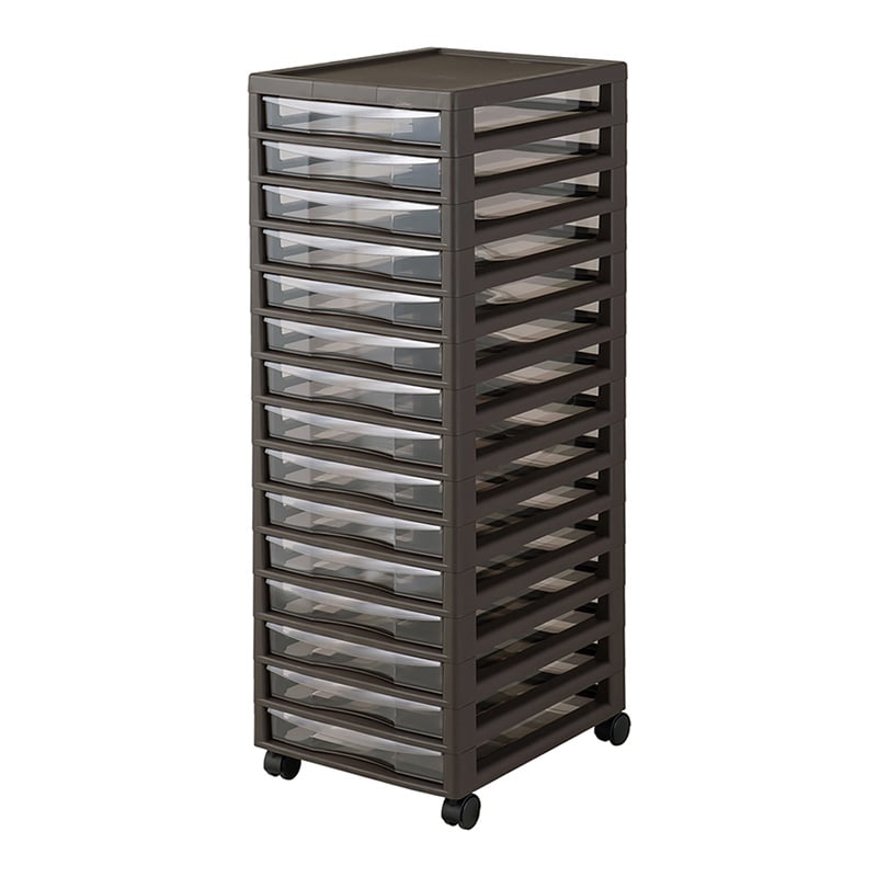 JEJアステージ ラック　アプロス B4　浅15段 ダークブラウン 1個（ご注文単位2個）【直送品】