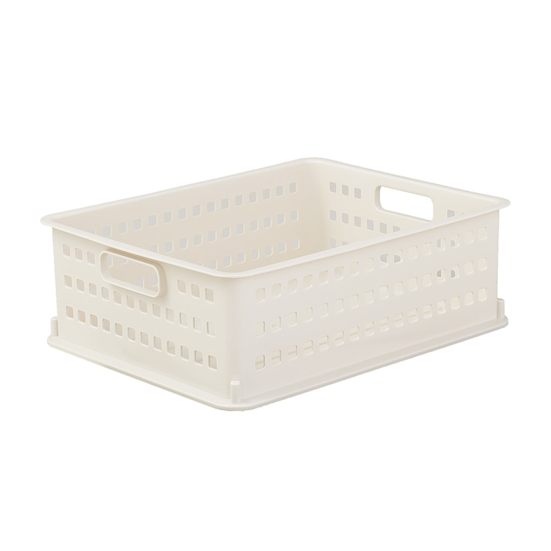 JEJアステージ 収納ボックス　asバスケット 2 アイボリー 1個（ご注文単位8個）【直送品】