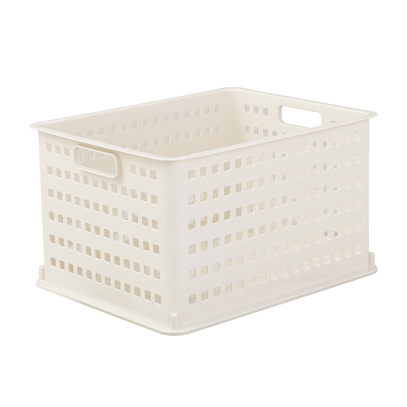 JEJアステージ 収納ボックス　asバスケット 3 アイボリー 1個（ご注文単位6個）【直送品】