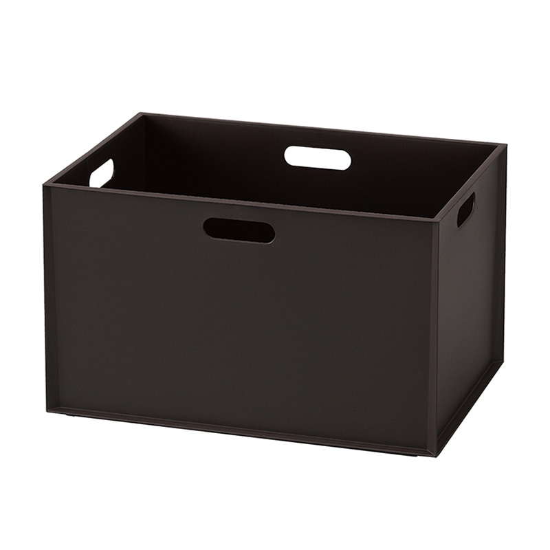 JEJアステージ 収納ケース　カロキューブ レギュラー ダークブラウン 1個（ご注文単位9個）【直送品】