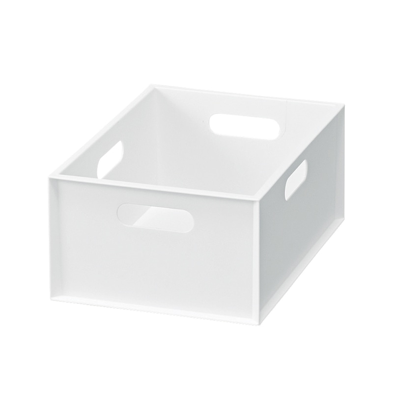 JEJアステージ 収納ケース　カロキューブ 縦型ハーフ ホワイト 1個（ご注文単位12個）【直送品】