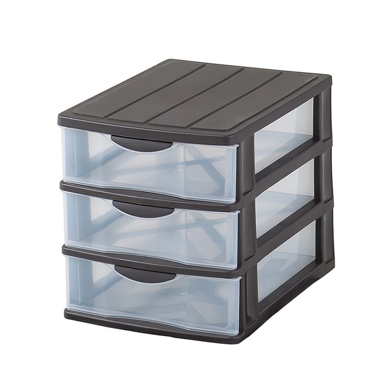 JEJアステージ チェスト　フロンテミニ A4　浅3段 ダークブラウン 1個（ご注文単位8個）【直送品】