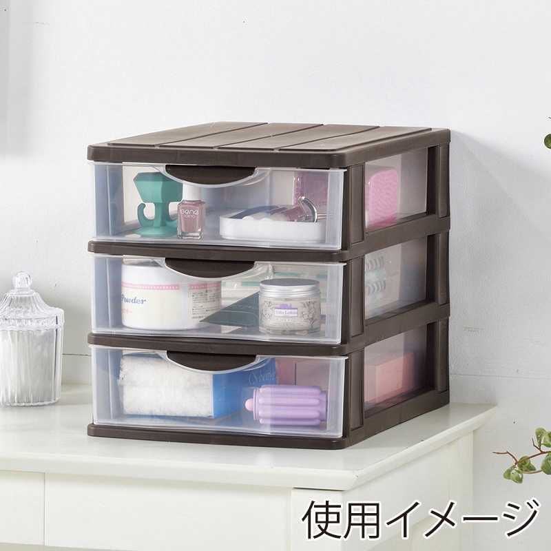 JEJアステージ チェスト フロンテミニ A4 浅3段 ダークブラウン 1個(ご注文単位8個)【直送品】