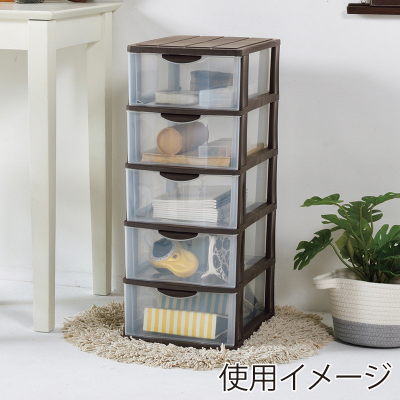 JEJアステージ チェスト フロンテミニ A4 深5段 ダークブラウン 1個(ご注文単位4個)【直送品】