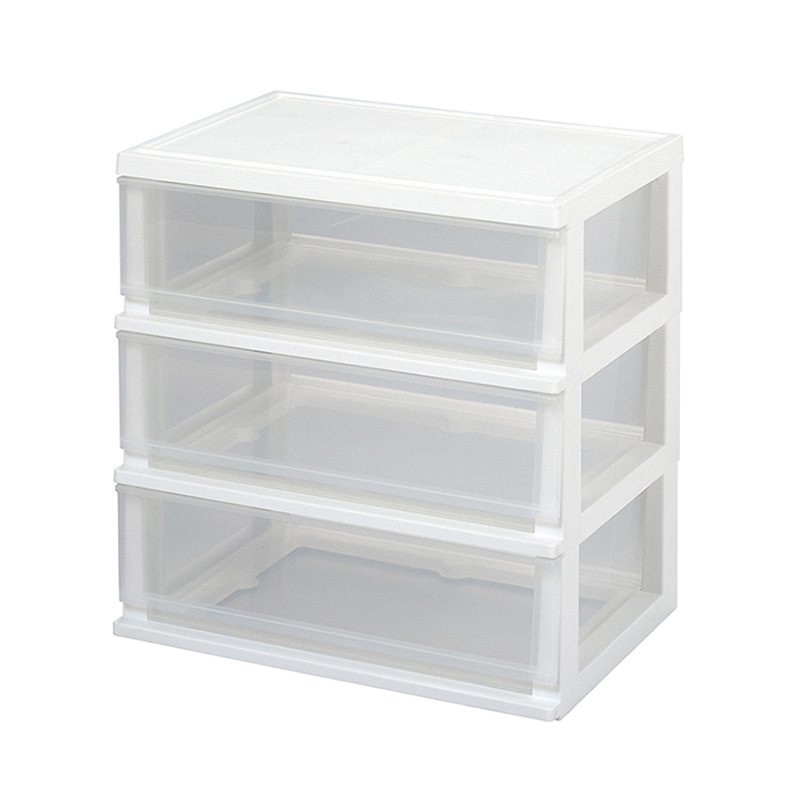 JEJアステージ シンプルチェスト 3段 ホワイト 1個（ご注文単位2個）【直送品】