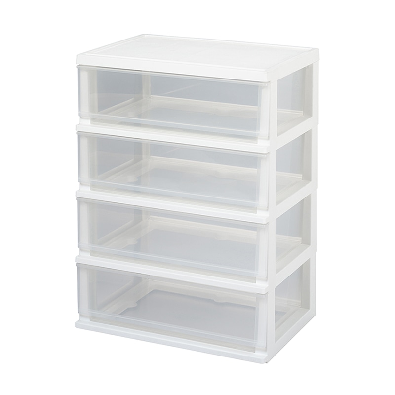 JEJアステージ シンプルチェスト 4段 ホワイト 1個（ご注文単位2個）【直送品】