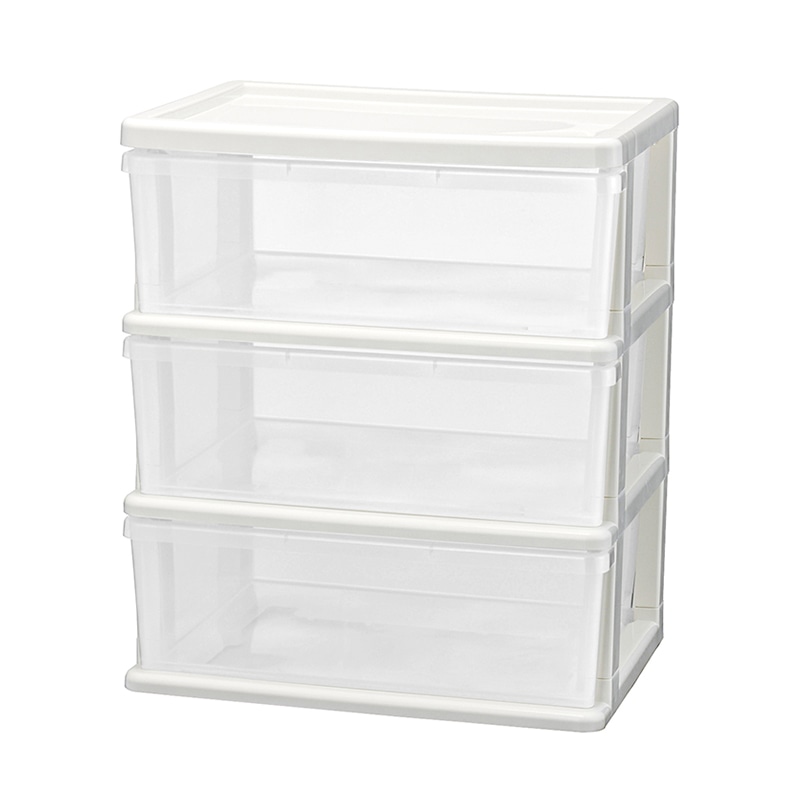 JEJアステージ シーズワイドチェスト 3段 ホワイト 1個（ご注文単位3個）【直送品】