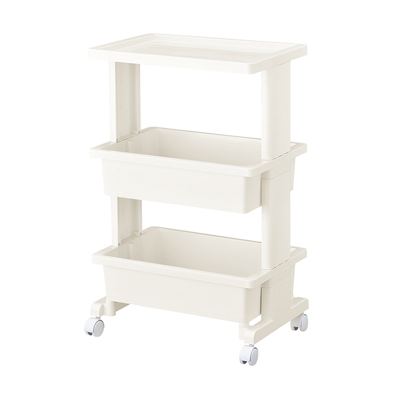 JEJアステージ リセスタイル　テーブルワゴン 3段 ホワイト 1個（ご注文単位6個）【直送品】