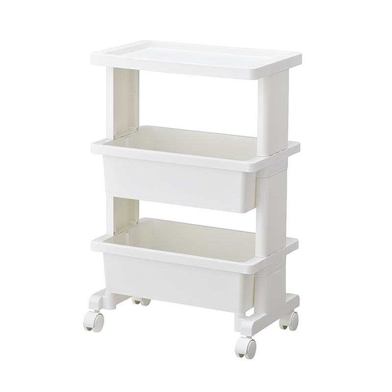 JEJアステージ リセスタイル　テーブルワゴン　ミニ 3段 ホワイト 1個（ご注文単位6個）【直送品】