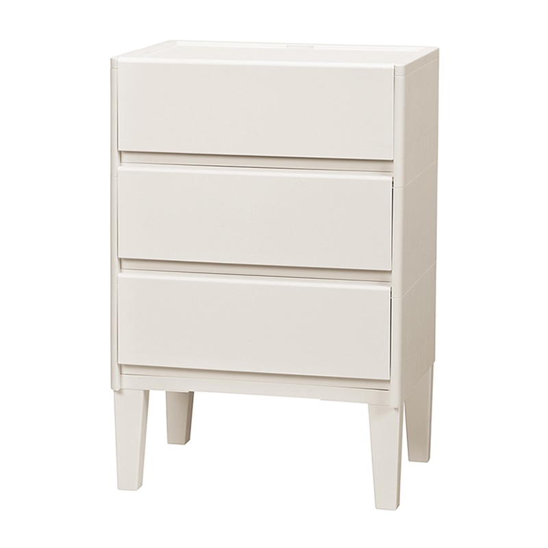 JEJアステージ モストロオープンレッグチェスト 3段 ホワイト 1個(ご注文単位1個)【直送品】