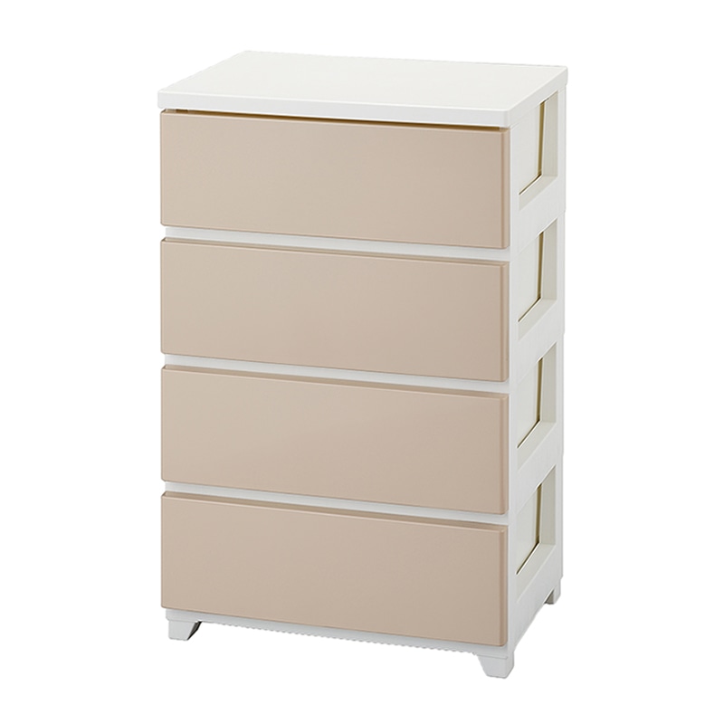 JEJアステージ カラースタイルチェスト 4段 ホワイトベージュ 1個（ご注文単位1個）【直送品】