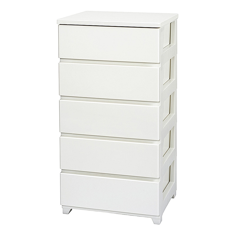 JEJアステージ カラースタイルチェスト 5段 ホワイト 1個（ご注文単位1個）【直送品】