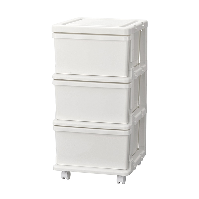 JEJアステージ チェスト　シーズユニット 3段 WHホワイト 1個（ご注文単位4個）【直送品】