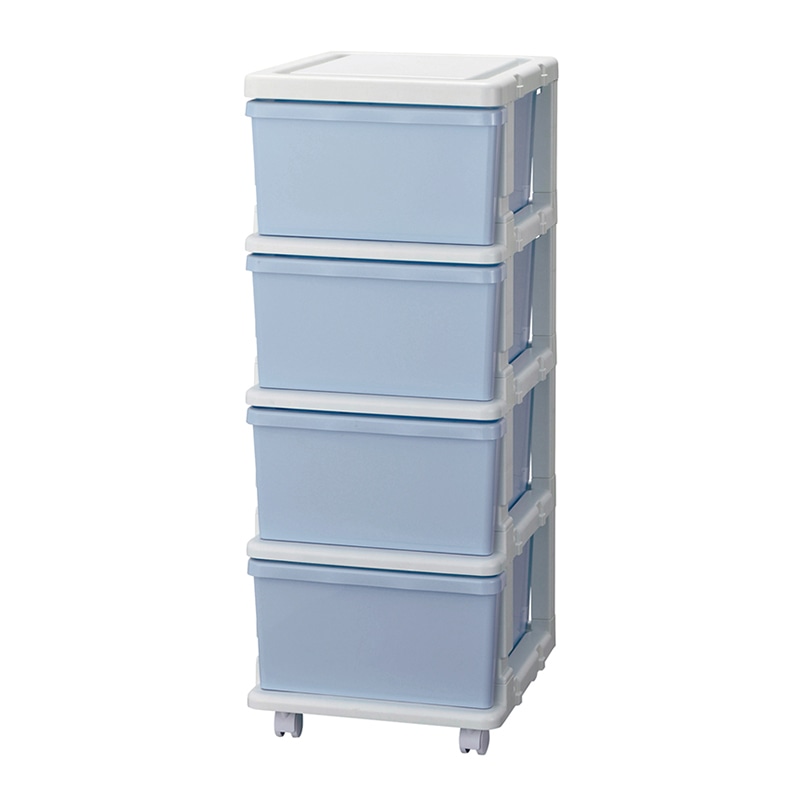 JEJアステージ チェスト　カラーシーズユニット 4段 WHブルー 1個（ご注文単位3個）【直送品】