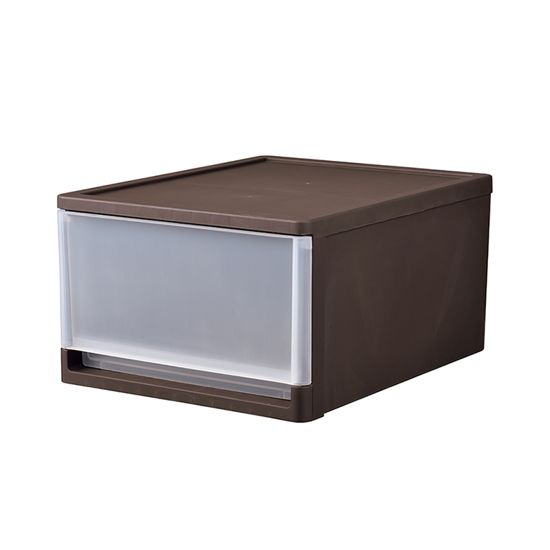 JEJアステージ 収納ケース　ストラ　小物整理用 B4 ダークブラウン 1個（ご注文単位6個）【直送品】