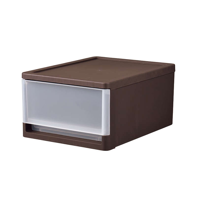 JEJアステージ 収納ケース　ストラ　小物整理用 A4 ダークブラウン 1個（ご注文単位8個）【直送品】