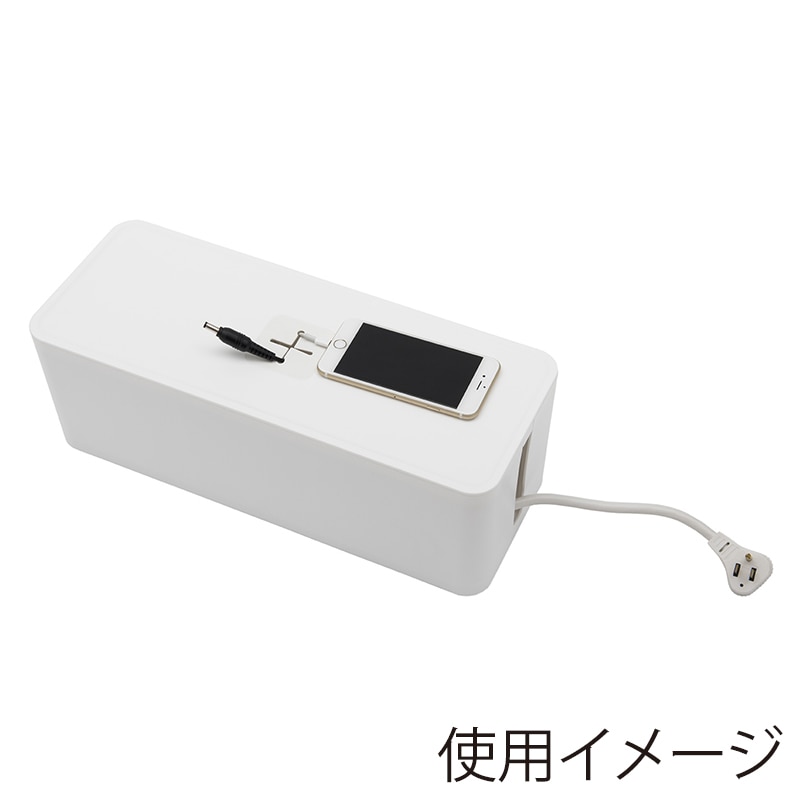JEJアステージ ケーブルボックス ホワイト 1個(ご注文単位6個)【直送品】